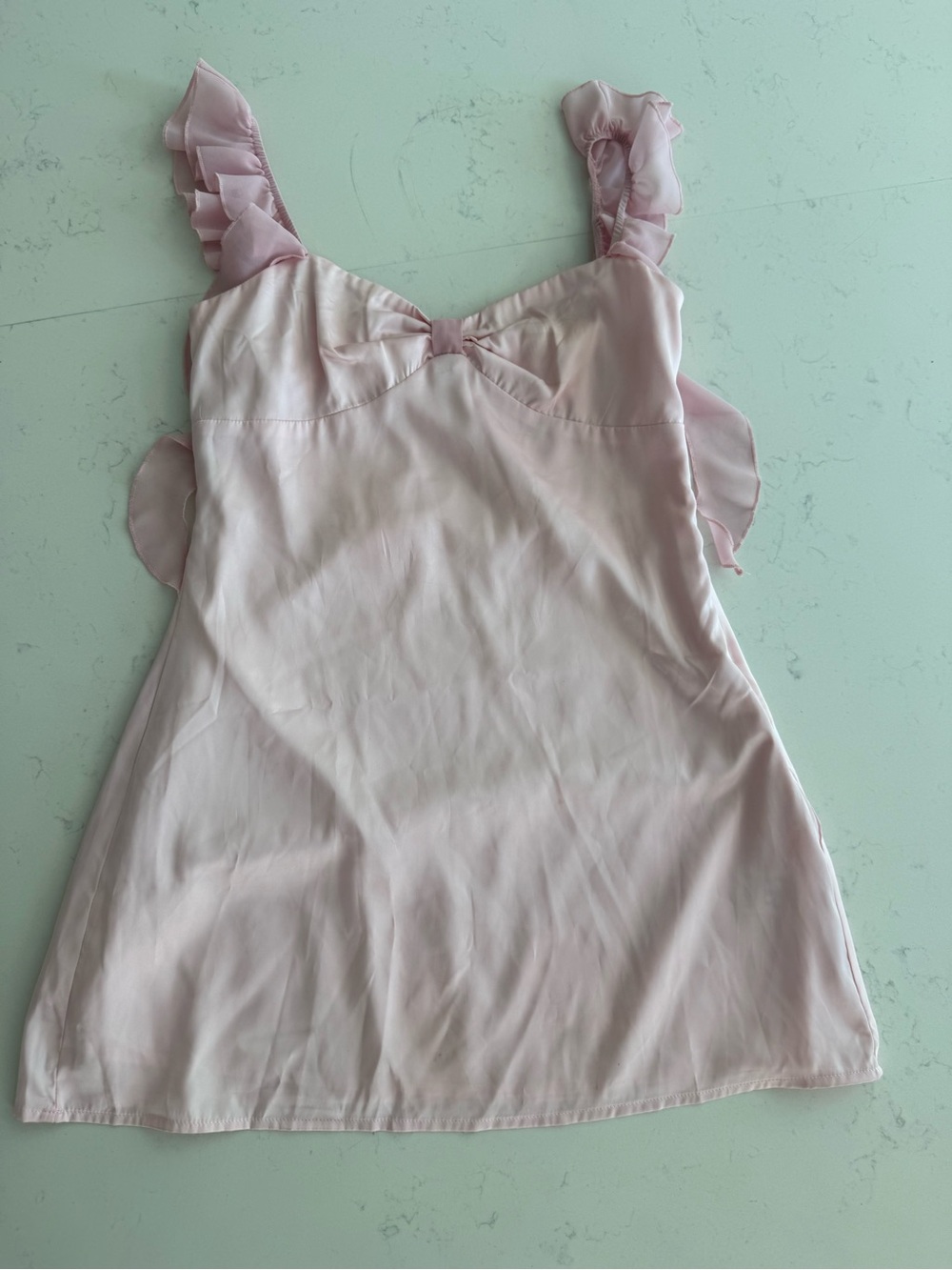 Beginning Boutique Joyce Pink Satin Mini Dress Light Pink dress, size 6 - Picture 7 of 7